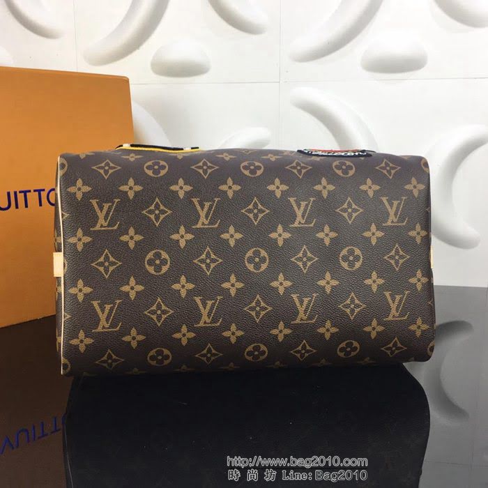 路易威登LV 頂級原單 官網限定款 Speedy 30手袋 都市包袋 可手提斜挎 多款印花與刺繡貼飾 M43989  YDH2355